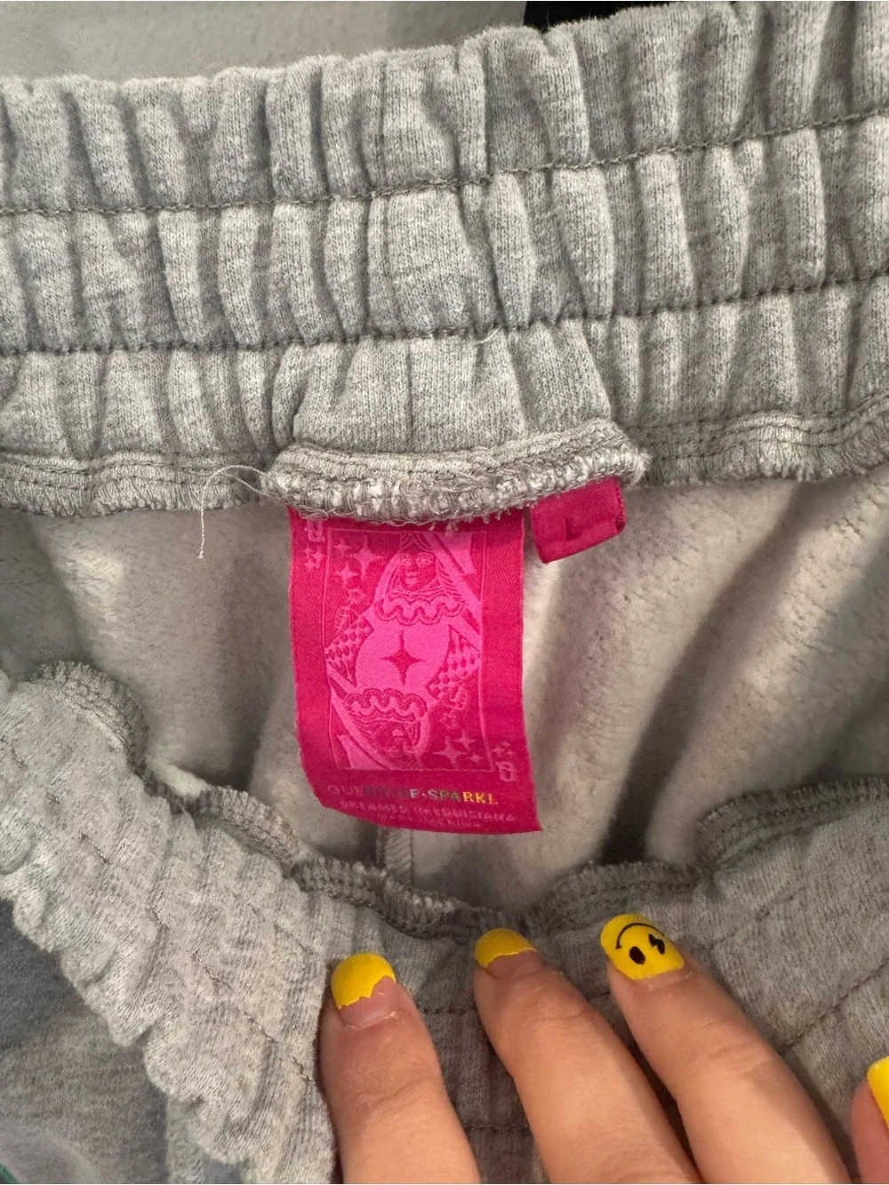 Queen of Sparkles Grey Heart Sweatpants and Sweatshirt Set - Picture 9 of 9